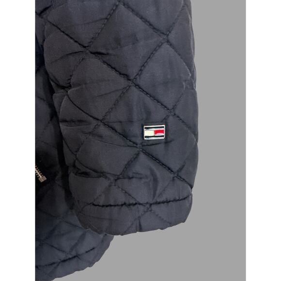 Tommy Hilfiger Quilted Full-Zip Coat Jacket W/ Hood Women Size Medium READ - Picture 5 of 10